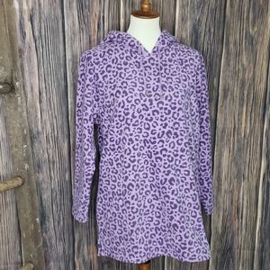 Denim&co fleece hoodie purple size large